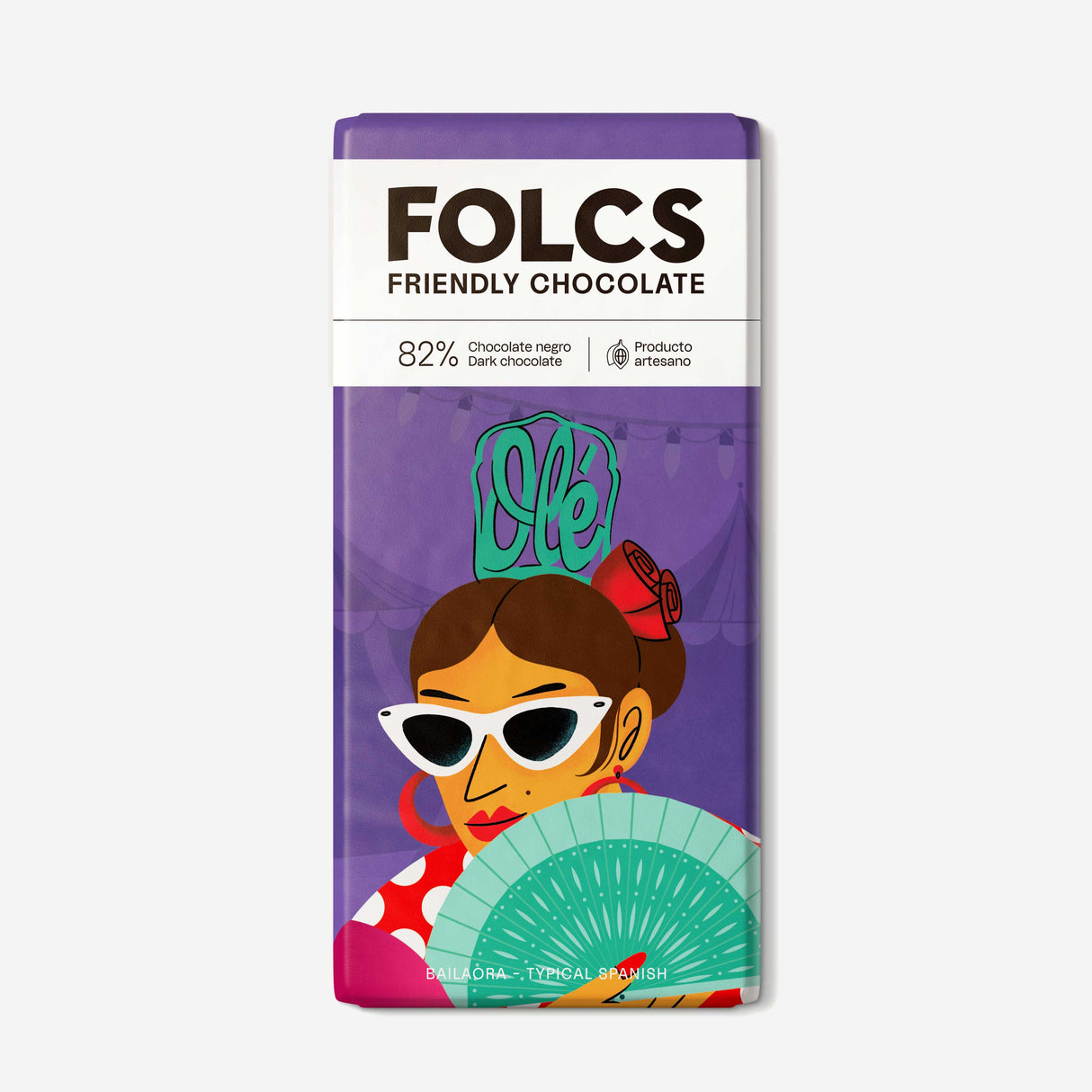 Bailaora 82% Dark Chocolate - Chocolate Negro. Folcs, 80g
