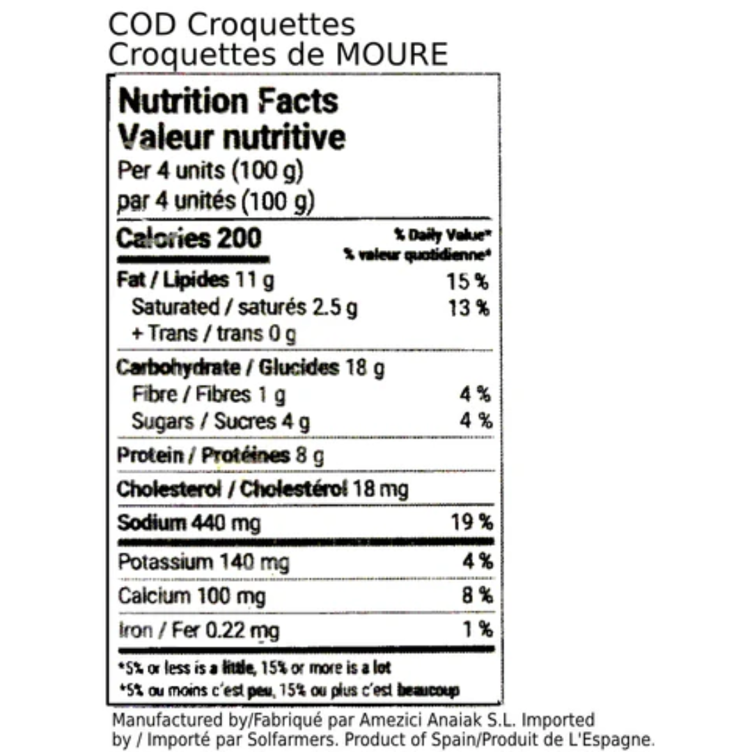 Cod Croquettes - Croquetas de Bacalao. Ameztoi, 1Kg