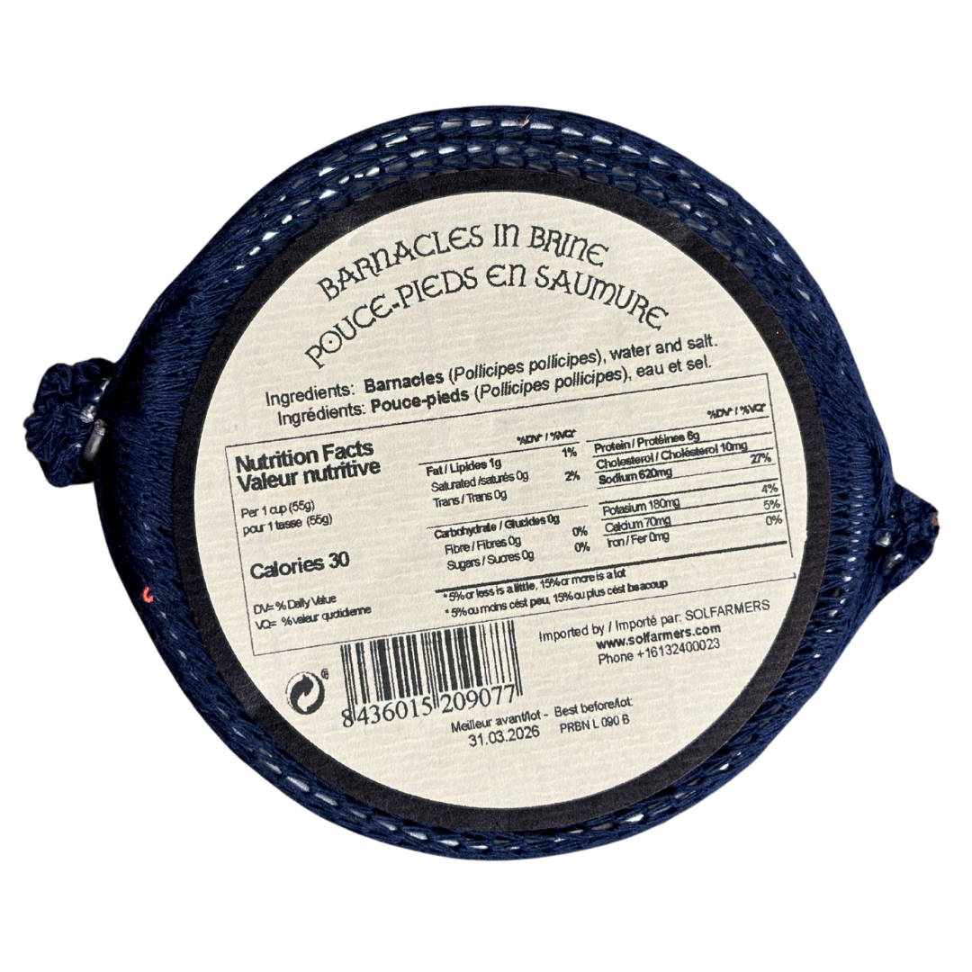 Gourmet Barnacles in Brine "Percebes Gallegos". Conservas de Cambados - Solfarmers