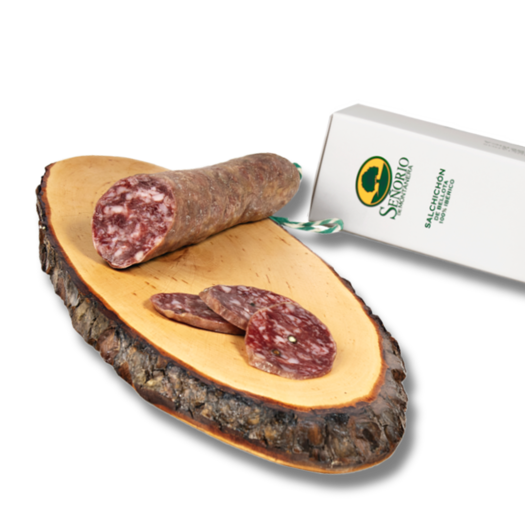 Acorn-fed Iberian Salchichon - Salchichón Ibérico Bellota - Señorio Montanera, Block 1kg