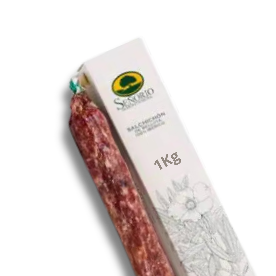 Acorn-fed Iberian Salchichon - Salchichón Ibérico Bellota - Señorio Montanera, Block 1kg