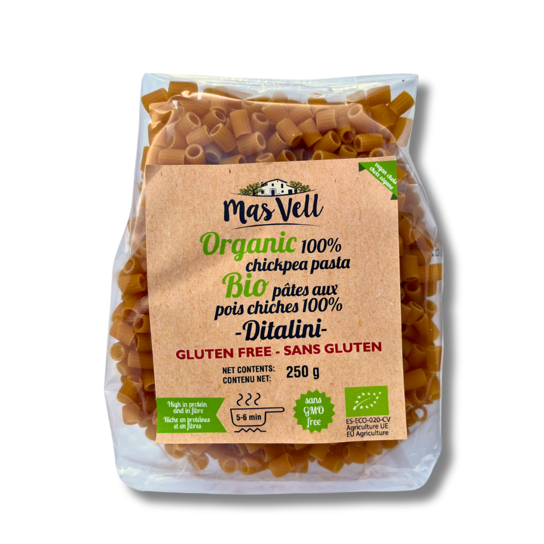 Pasta Ditalini Chickpea - Garbanzos. Mas Vell, 250g