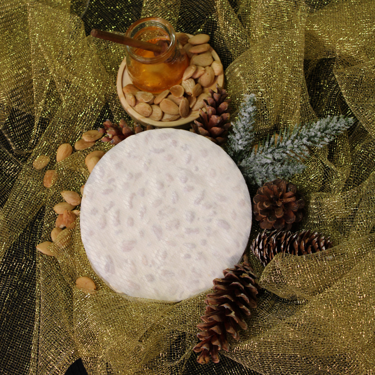 Round Crunchy Alicante Nougat - Torta Turrón Alicante DOP. AntiuXixona, 200g