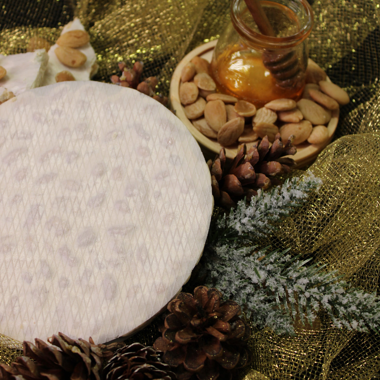 Round Crunchy Alicante Nougat - Torta Turrón Alicante DOP. AntiuXixona, 200g