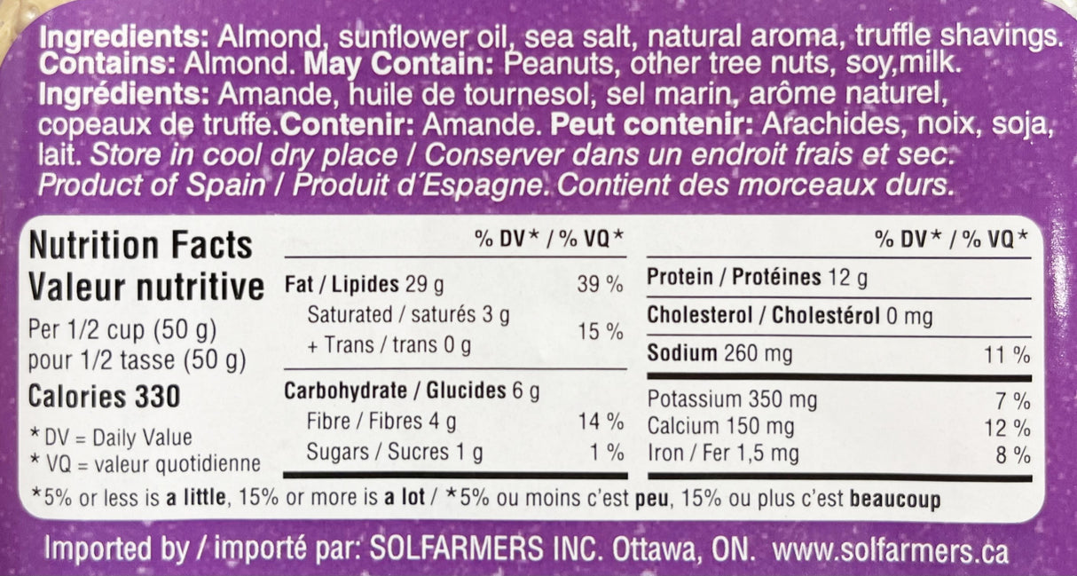 El Nogal Valencia Almond Truffle, Tray 100g - Solfarmers