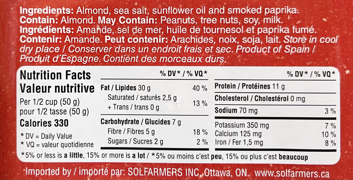 El Nogal Valencia Almond Smoked Paprika, Tray 100g - Solfarmers