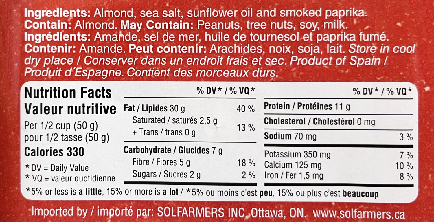 El Nogal Valencia Almond Smoked Paprika, Tray 100g - Solfarmers