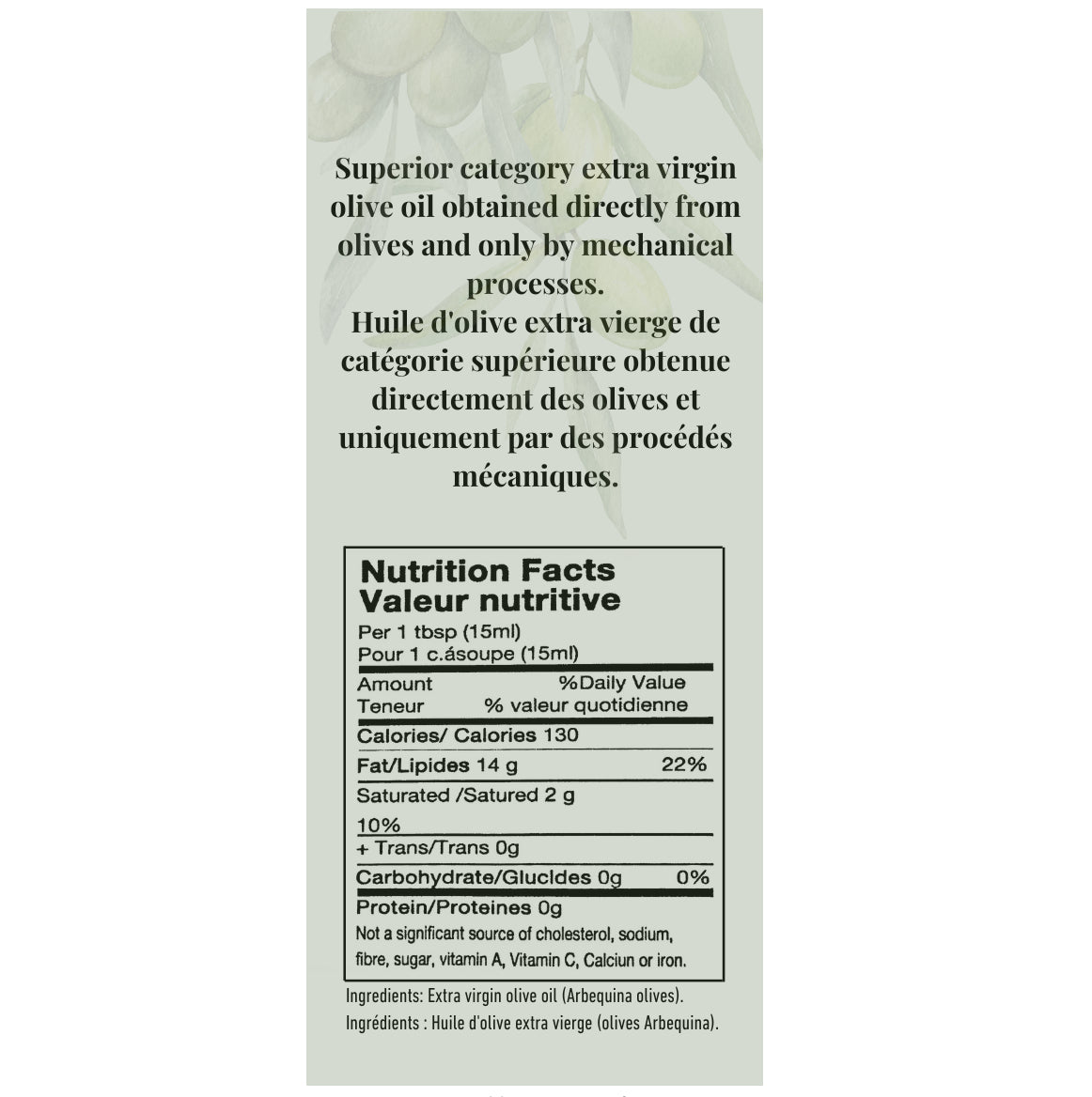 Extra Virgin Olive Oil Arbequina - EVOO. Las Valdesas, 500ml