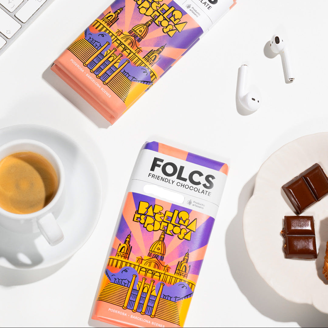 Poderosa 50% Dark Chocolate w/ Orange - Chocolate Negro c/ Naranja. Folcs, 80g