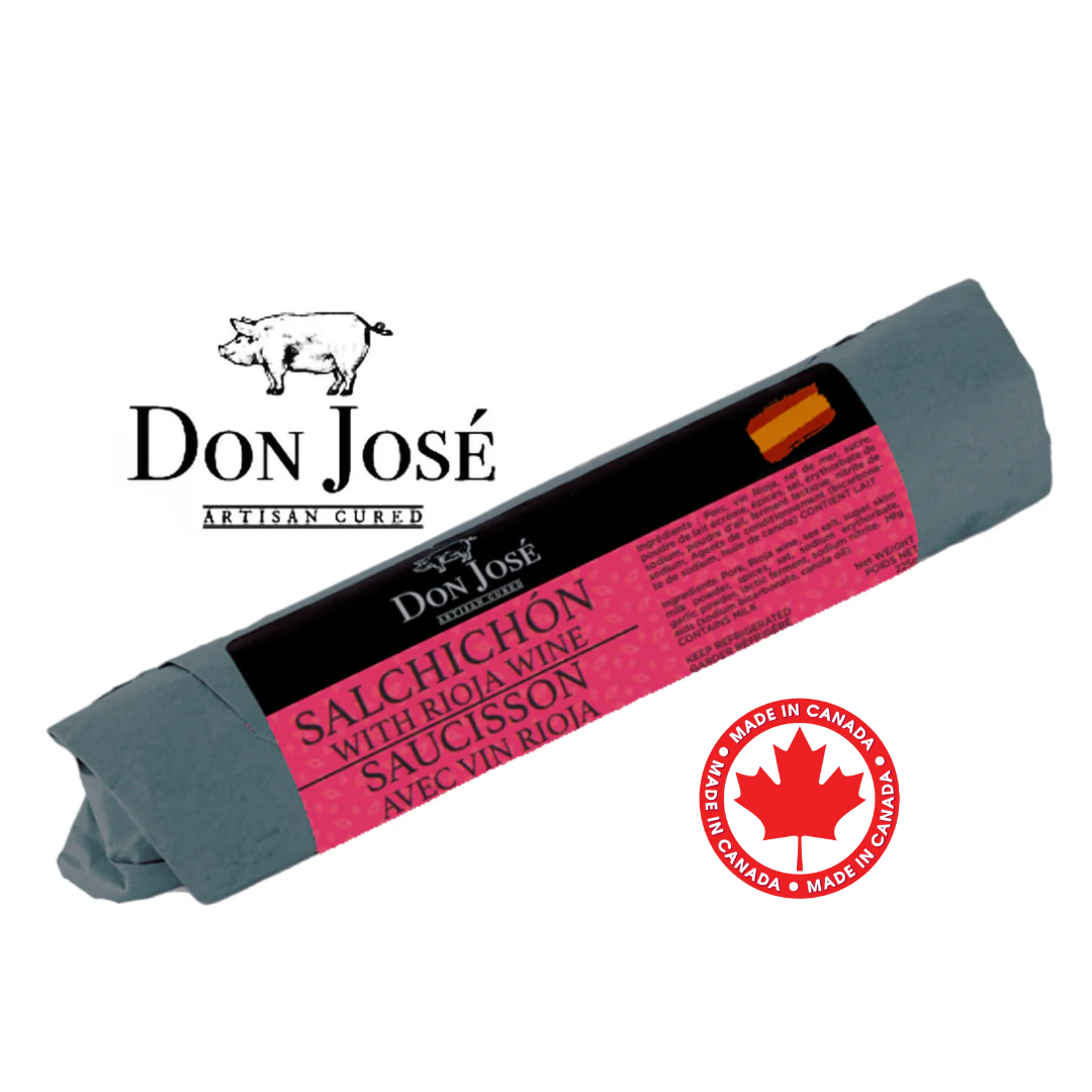 Spanish Dry Sausage with Rioja Wine - Salchichon con Vino Rioja. Don Jose, Stick 225g