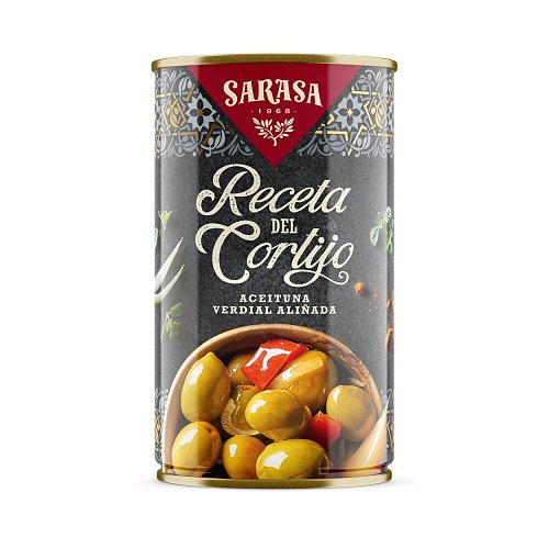 Marinated green olives "Receta del Cortijo" by Sarasa - Solfarmers