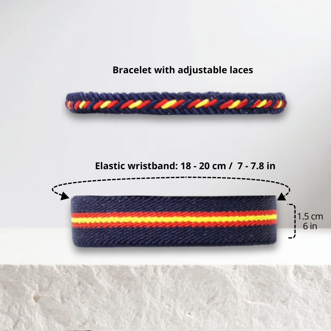 Spain Spirit Blue Navy Wristbands - Solfarmers