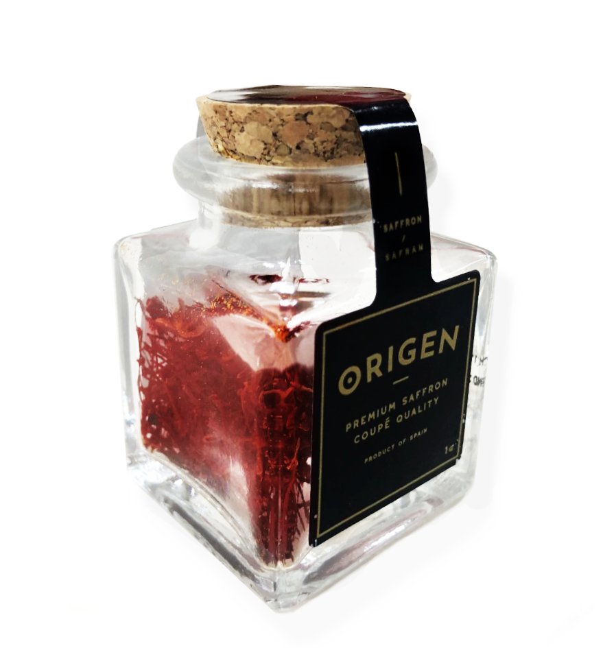 Origen Spanish Saffron Glass Jar, 1gr - Solfarmers
