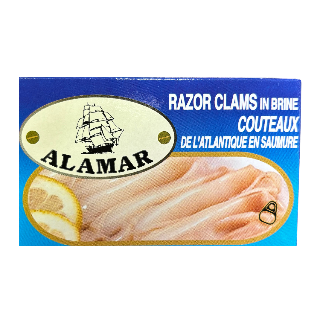 razor clams in brine - navajas en salmuera - Alamar