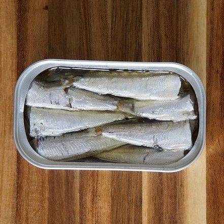 Spanish gourmet small sardines in spicy sunflower oil by Conservas de Cambados, perfect for tapas