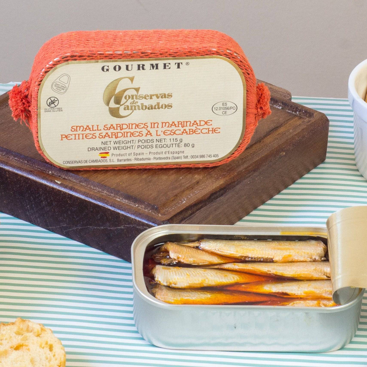 Small gourmet sardines in traditional Spanish marinade by Conservas de Cambados