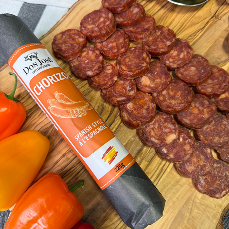 Spanish chorizo and sausages prepared using traditional recipes