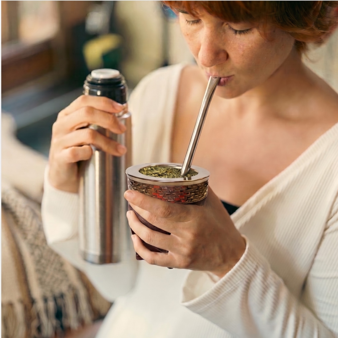 Handcrafted Alpaca & Leather Imperial Mate - Yerba Mate Cup
