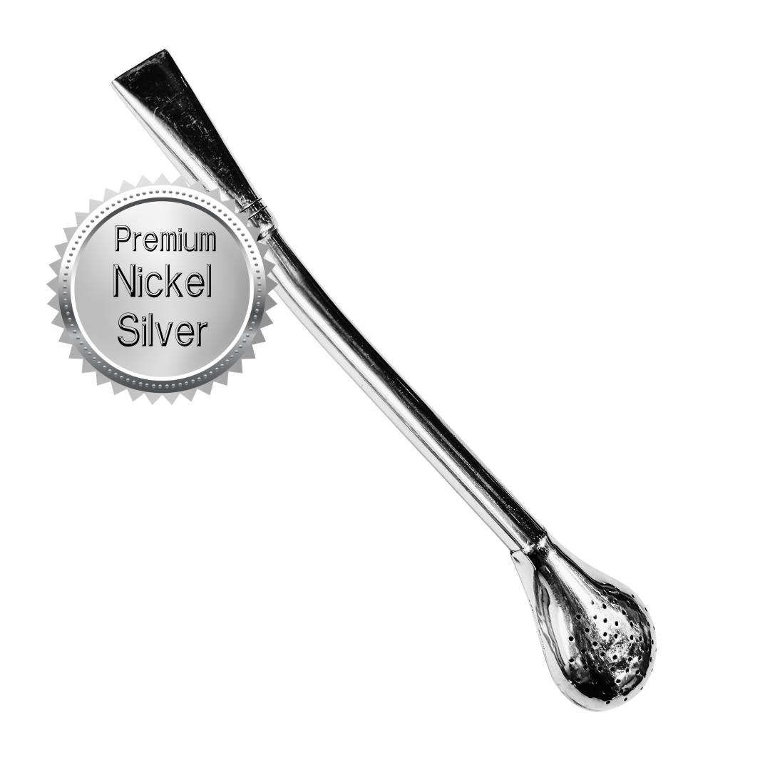 Nickel Silver Wide Straw for Mate - Bombilla Ancha de Alpaca para Yerba Mate