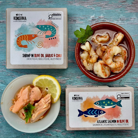 Atlantic Salmon in Olive Oil - Salmón en Aceite de Oliva. Konserva - Solfarmers