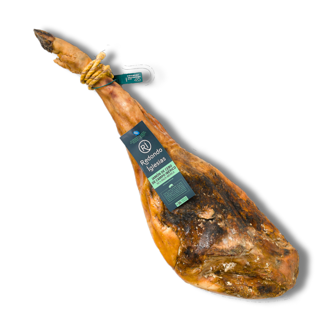 50% Iberian Ham Grain + Grass Fed 30m Bone In - 50% Jamon Iberico Cebo 30m. Redondo Iglesias