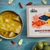 Cod in Olive Oil, Garlic & Chilli - Bacalao en Aceite de Oliva, Ajo y Chile. Konserva - Solfarmers