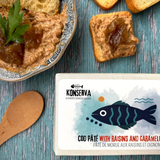 Cod Pâté w/ Raisins & Caramelized Onion -Paté Bacalao c/ Pasas, Cebolla Caramelizada. Konserva - Solfarmers