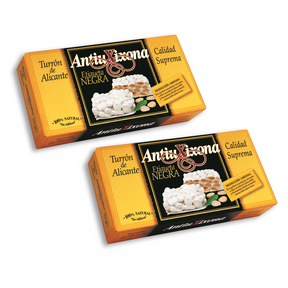 Alicante Crunchy Nougat - Turron Duro DOP. AntiuXixona, 2 x 150g - Solfarmers