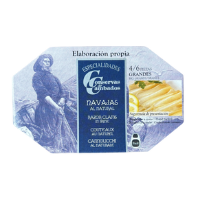 Especialidades Razor Clams in Brine 4/6 pieces - Solfarmers - Conservas de cambados