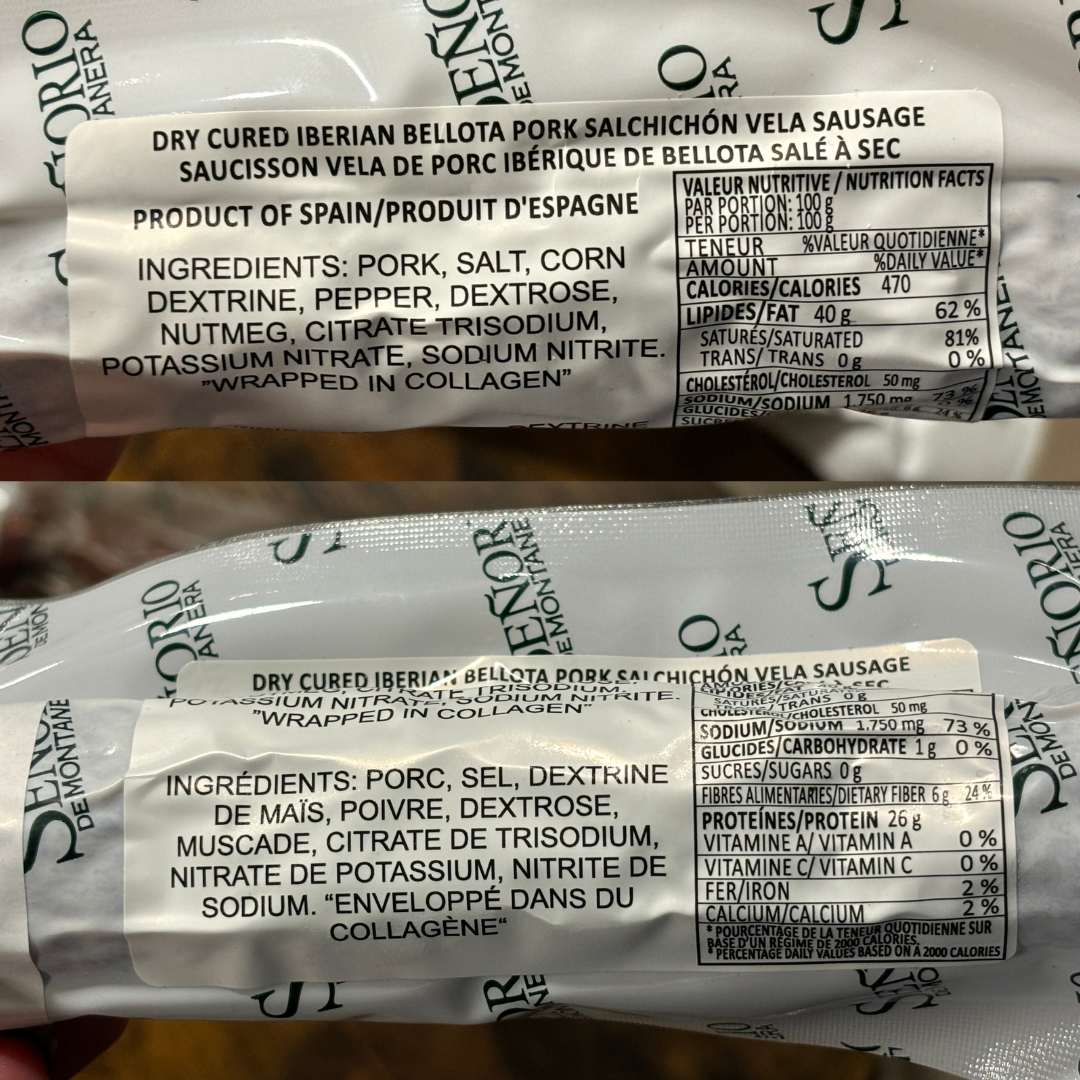 Iberian Acorn-Fed Chorizo Vela - Chorizo Ibérico de Bellota, Stick 250g