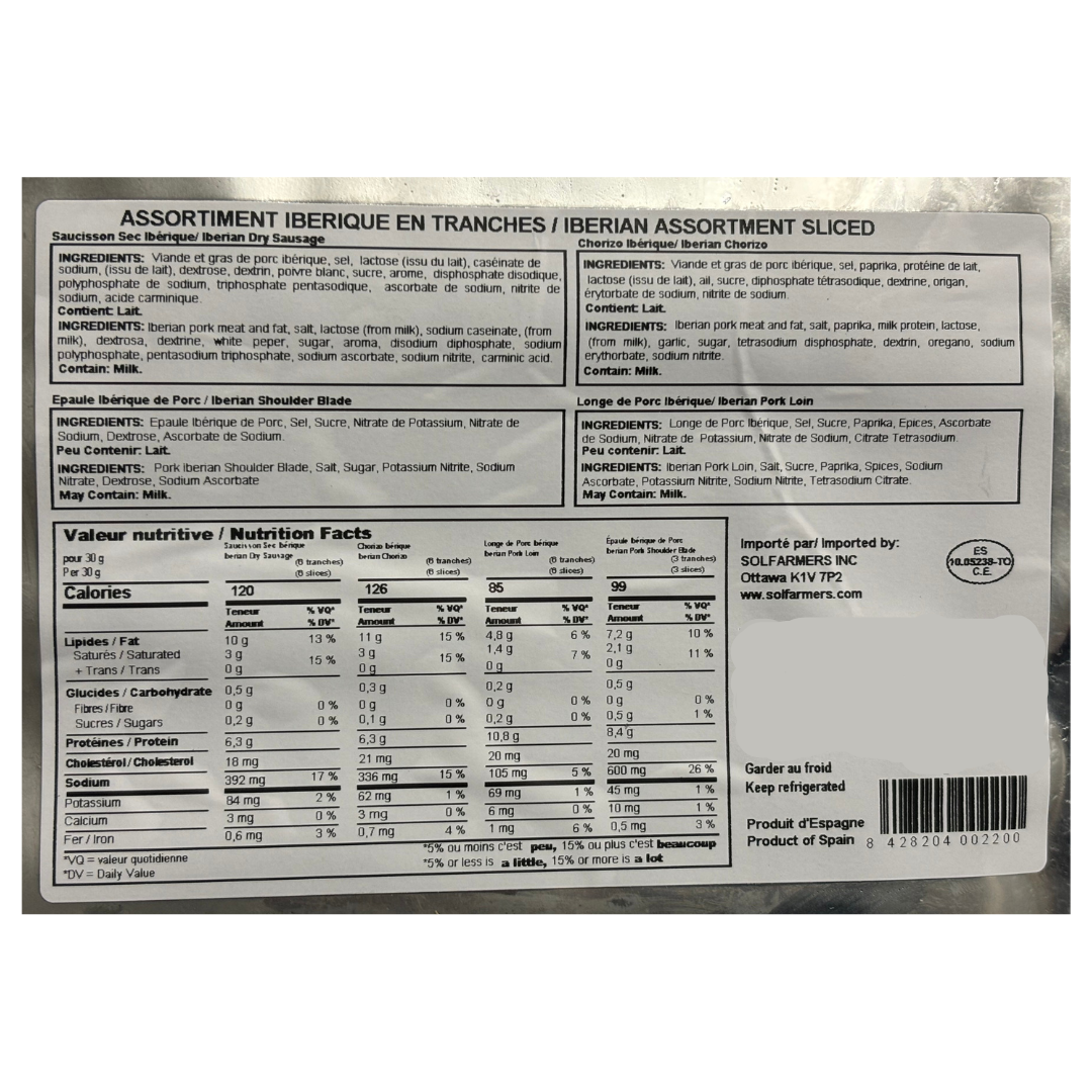 Plateau Assortiment Ibérique La Barrica, 150g