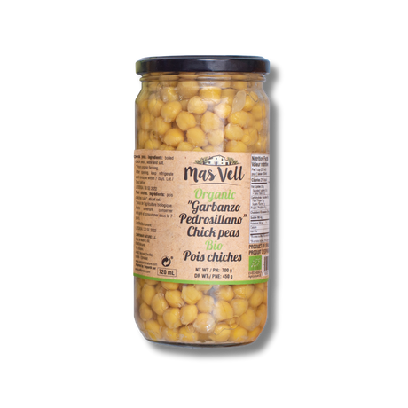 Mas Vell organic chickpeas Pedrosillano in brine, 700 g - Solfarmers
