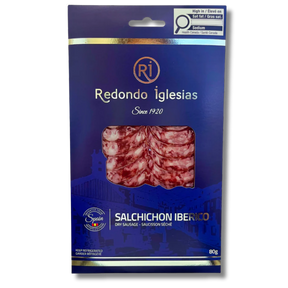 Iberian Dry Sausage Sliced - Salchichon Iberico lonchas. Redondo Iglesias, 80g - Solfarmers