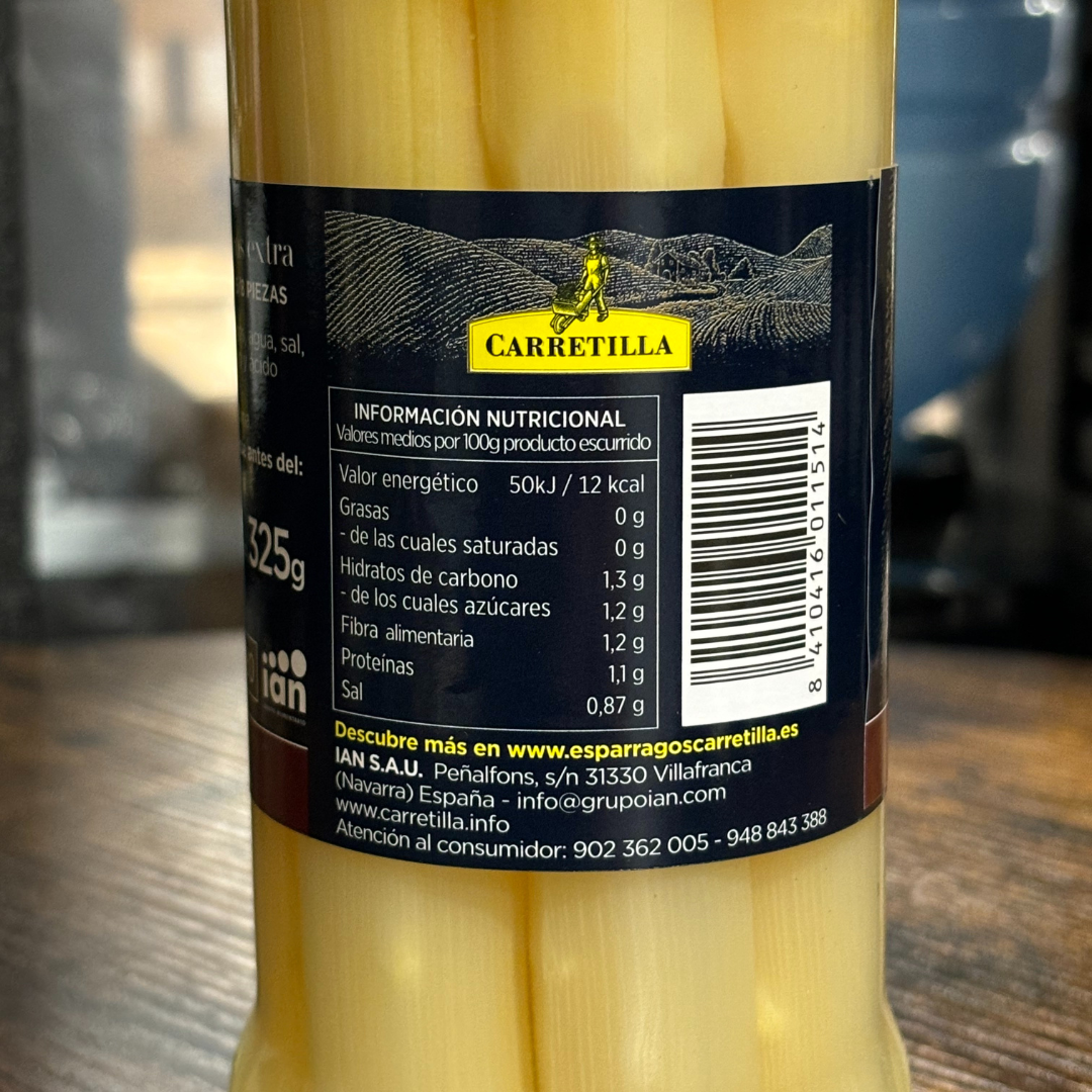 Carretilla White Asparagus, 325g (5-7 units) - Solfarmers