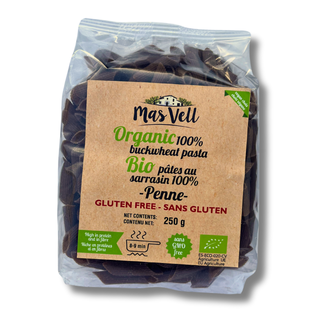 Pâtes Penne Bio au Sarrasin - MasVell, 250g