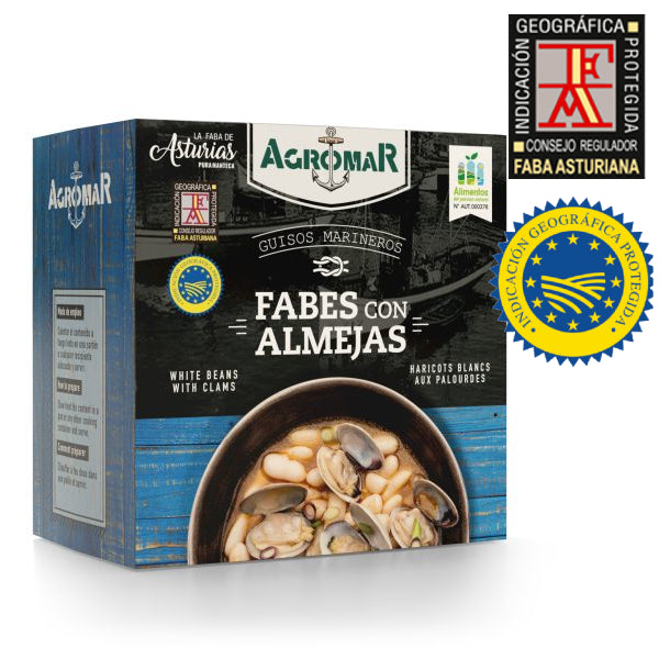 White Beans with Clams - Fabes de Asturias con Almejas. Agromar, 420 g - Solfarmers