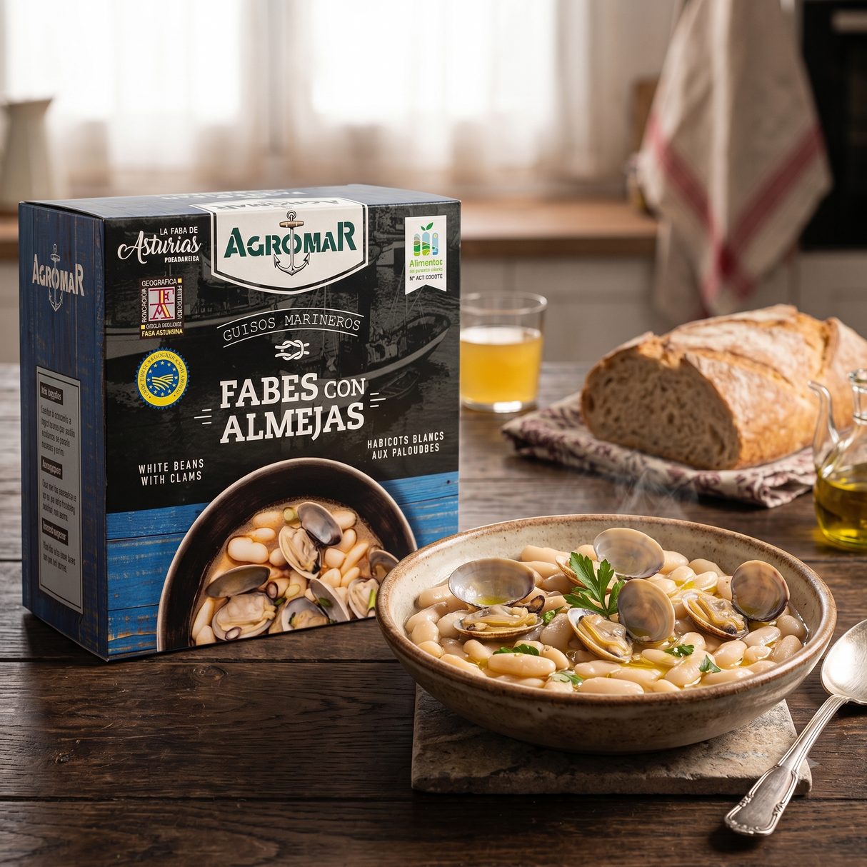 White Beans with Clams - Fabes de Asturias con Almejas. Agromar, 420 g