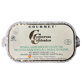 Small gourmet sardines preserved in premium olive oil by Conservas de Cambados