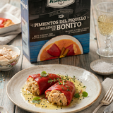 Piquillo Peppers Stuffed with White Tuna - Pimientos Rellenos de Bonito. Agromar, 280 g - Solfarmers
