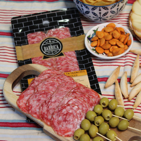 Iberian Dry Sausage Sliced - Salchichon Iberico lonchas. La Barrica, 80g