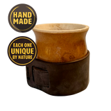 Handcrafted Natural Calabash Mate with Leather Base - Yerba Mate Cup
