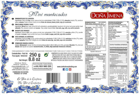 Mini Almond Crumble Cakes - Mini Mantecados. Doña Jimena, 250g - Solfarmers