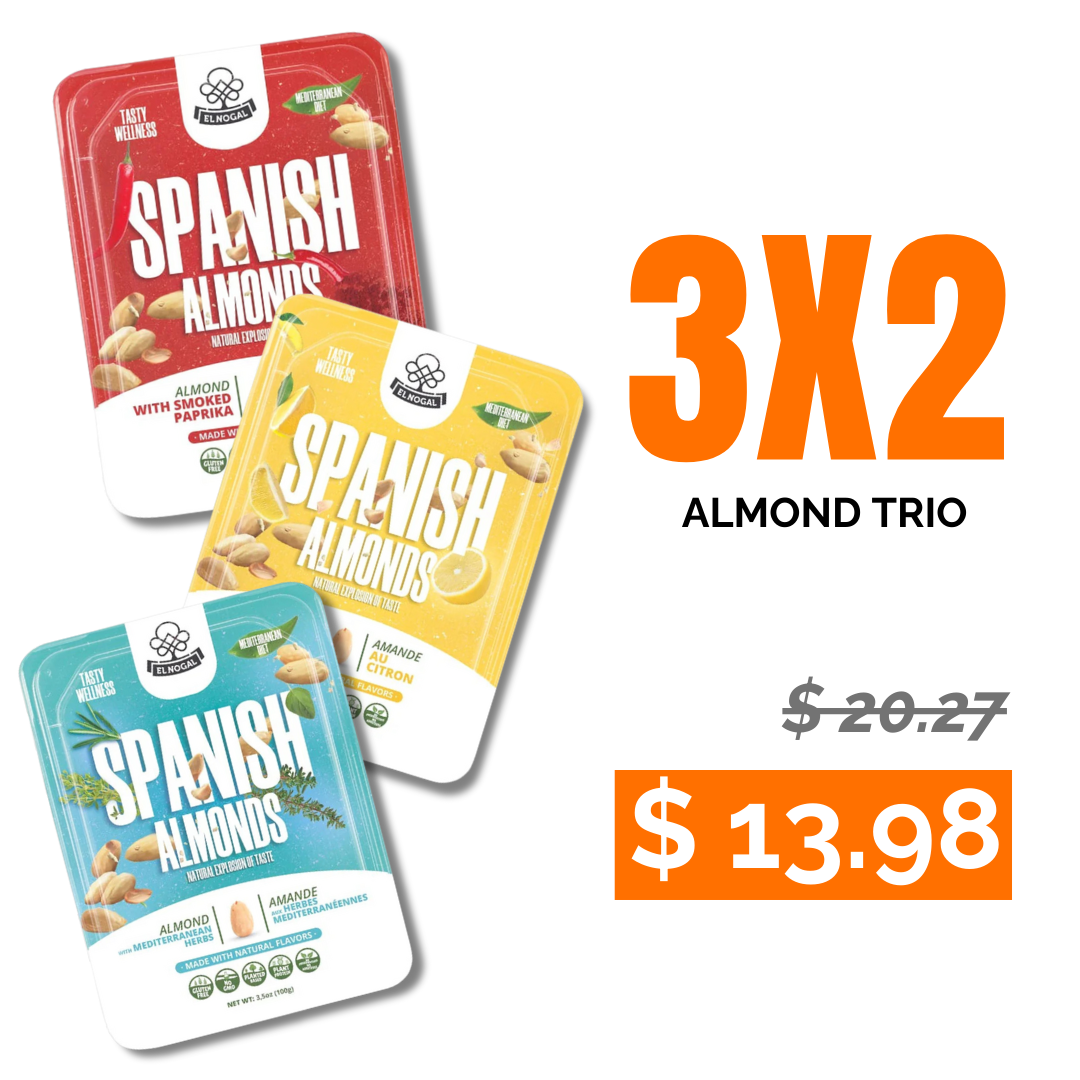 3x2 Pack - Almond Trio (Mediterranean Herb, Lemon, Paprika)