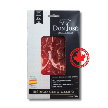 Iberian Grain + Grass Fed Ham - Jamon Iberico de Cebo. Don Jose, sliced 60g - Solfarmers