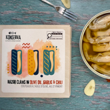 Razor Clams in Olive Oil, Garlic & Chili - Navajas en Aceite Oliva, Ajo y Chile. Konserva - Solfarmers