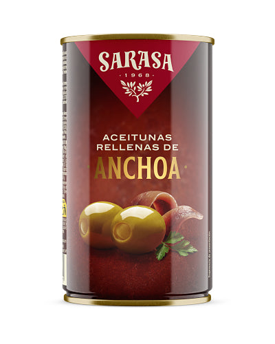 Anchovy Stuffed Manzanilla Olives by Sarasa 1.4 Lt - Solfarmers