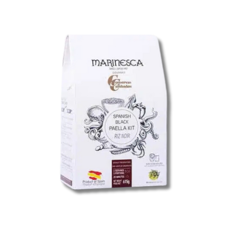 Prepare a traditional Spanish black paella with our complete paella kit. Includes saffron, paella seasoning, and all essentials for a rich Mediterranean seafood paella. Perfect for creating an authentic Spanish paella experience, paella Valenciana, or gourmet seafood paella recipes.