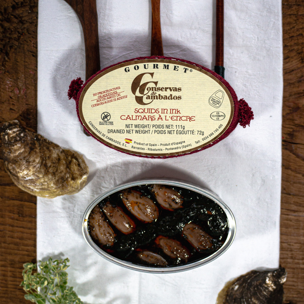 Gourmet Squid in Ink "Calamares en su Tinta". Conservas de Cambados - Solfarmers