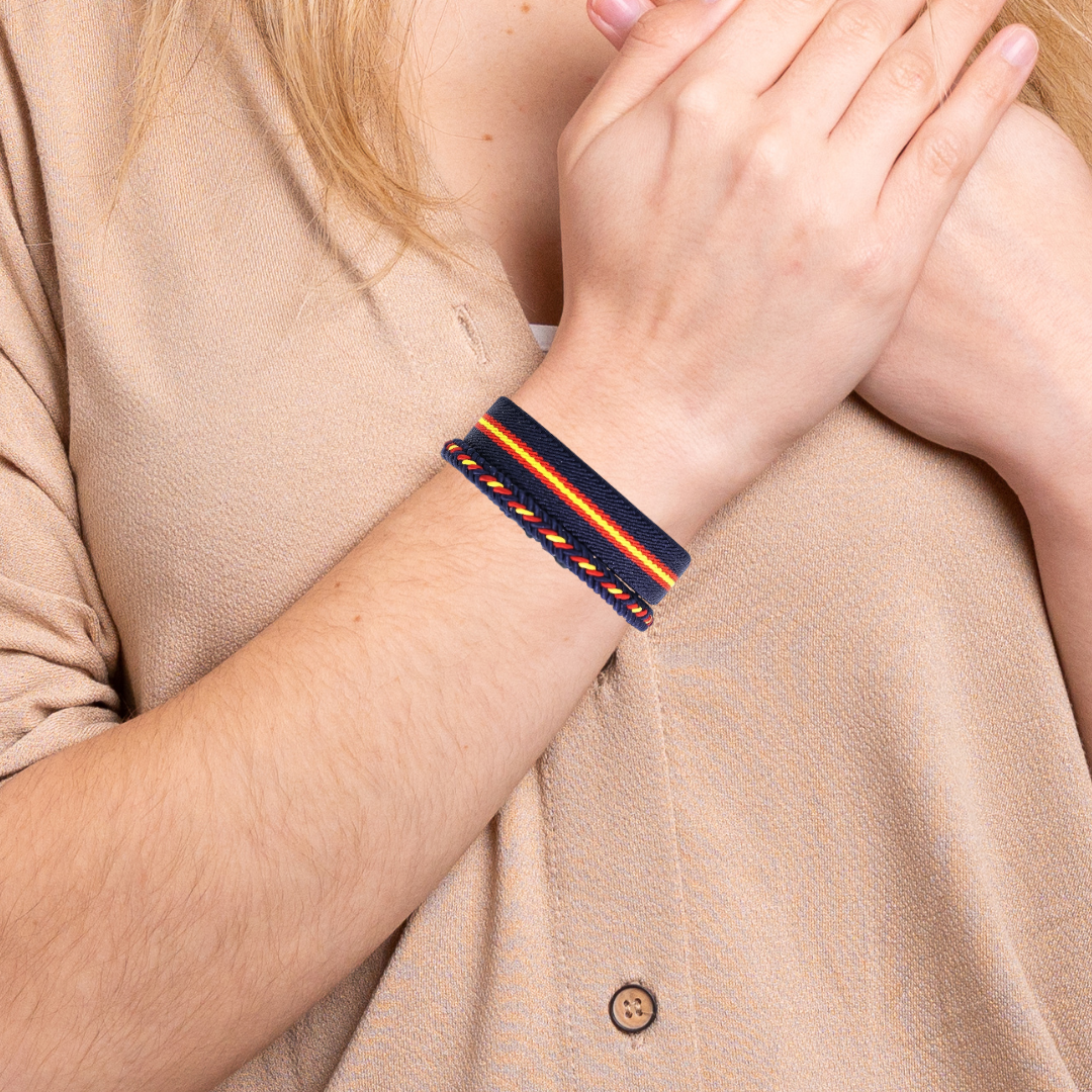 Spain Spirit Blue Navy Wristbands - Solfarmers