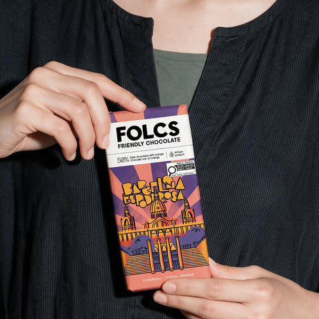 Poderosa 50% Dark Chocolate w/ Orange - Chocolate Negro c/ Naranja. Folcs, 80g